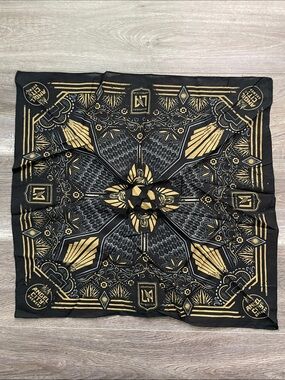 LAFC X Angel City Brewery Black & Gold Bandana Scarf - Graphic Medallion Design